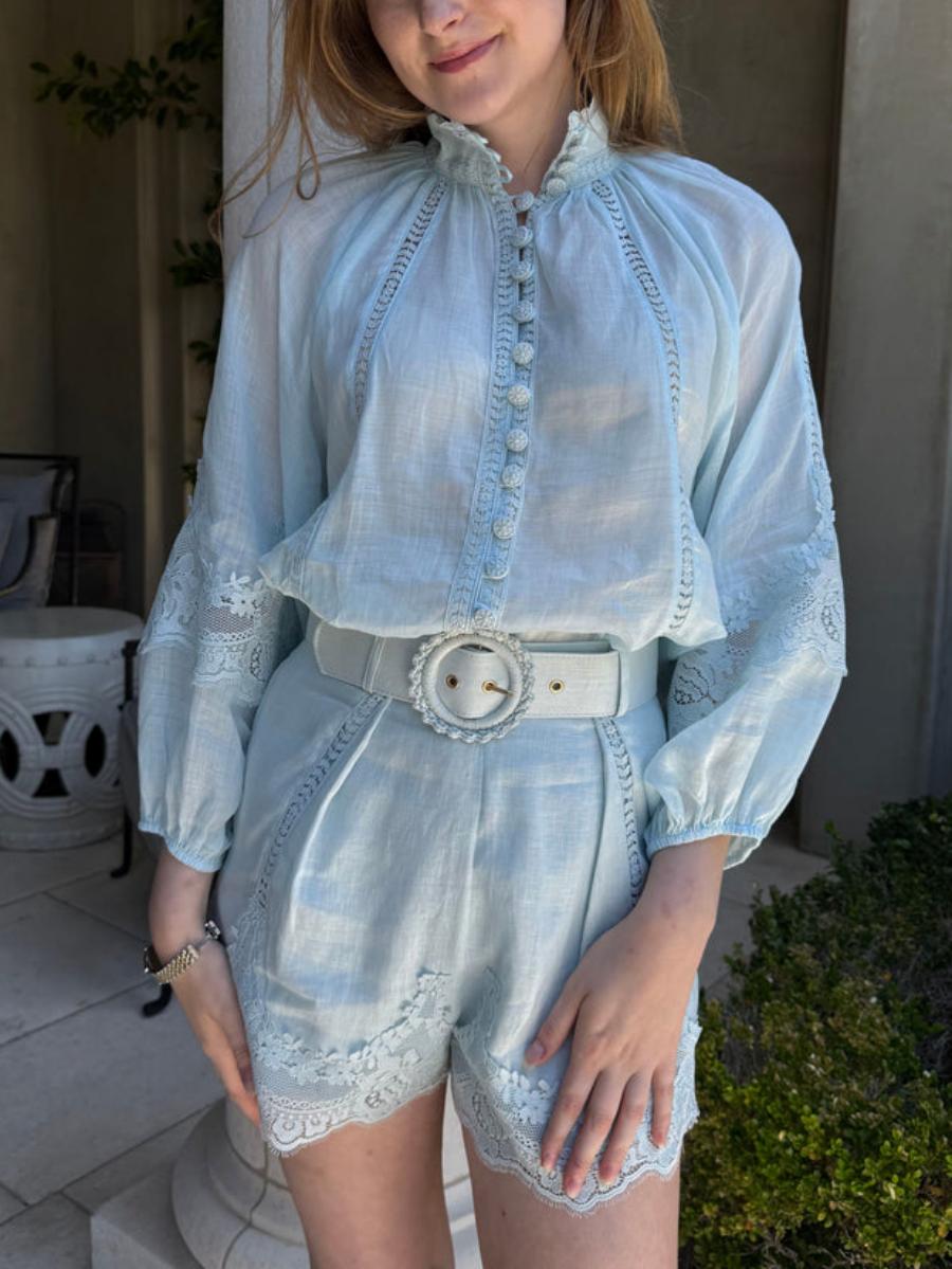 Elegant Ladies Hollow Summer Suit