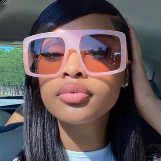 Women's Large Frame Square Beach Sunglasses