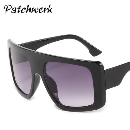 Quadratische Strandsonnenbrille für Damen mit großem Rahmen