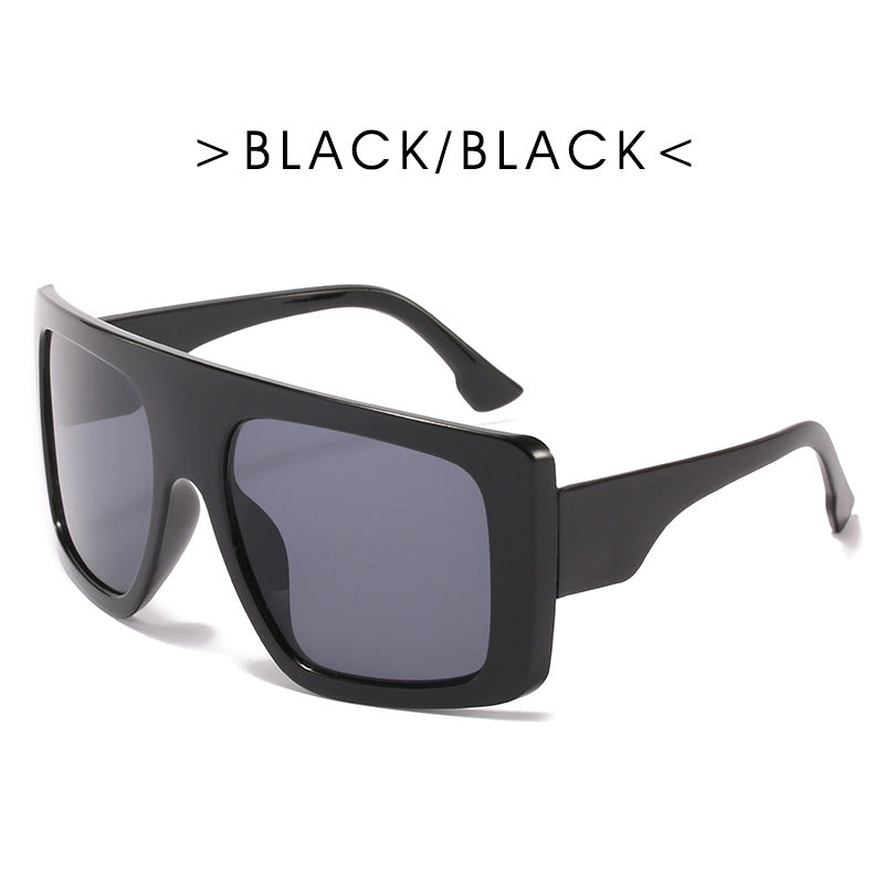 Quadratische Strandsonnenbrille für Damen mit großem Rahmen