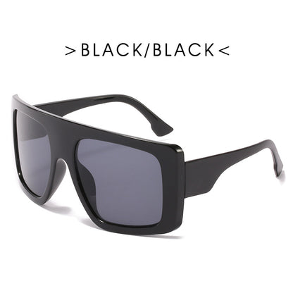 Quadratische Strandsonnenbrille für Damen mit großem Rahmen