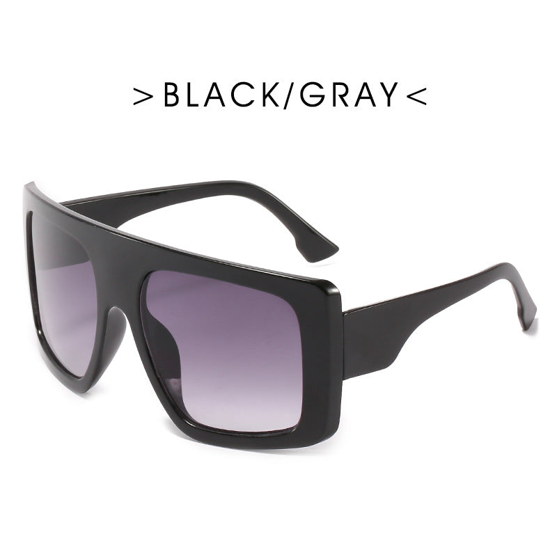 Quadratische Strandsonnenbrille für Damen mit großem Rahmen