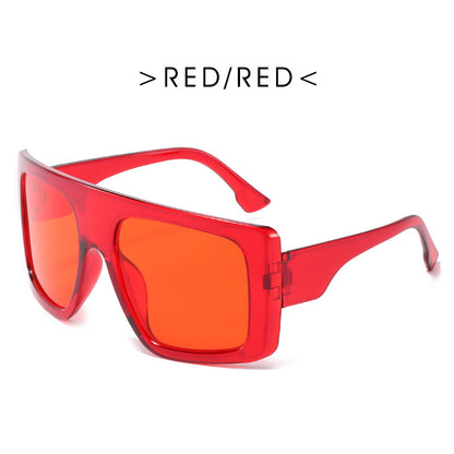 Quadratische Strandsonnenbrille für Damen mit großem Rahmen