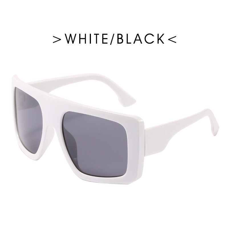 Quadratische Strandsonnenbrille für Damen mit großem Rahmen