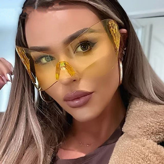 Oversized Frame Y2K Sunglasses Ocean Color Sunglasses