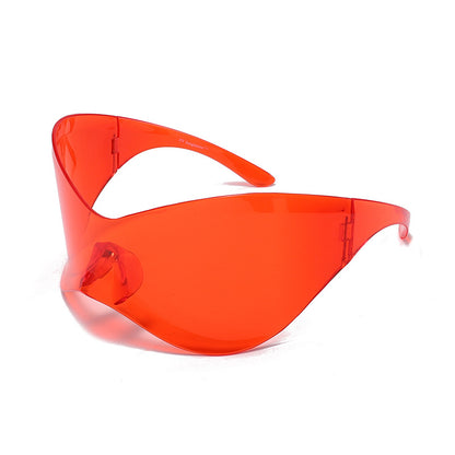 Oversized-Rahmen Y2K-Sonnenbrille Ozeanfarbene Sonnenbrille 