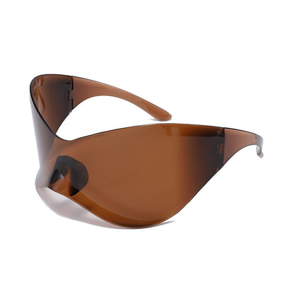 Oversized-Rahmen Y2K-Sonnenbrille Ozeanfarbene Sonnenbrille 