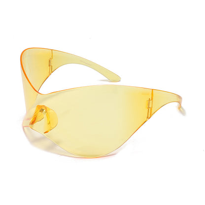 Oversized-Rahmen Y2K-Sonnenbrille Ozeanfarbene Sonnenbrille 