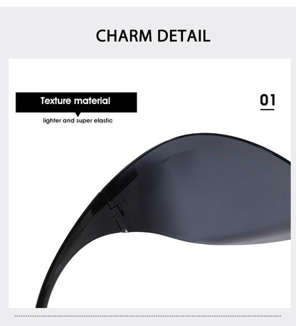 Oversized-Rahmen Y2K-Sonnenbrille Ozeanfarbene Sonnenbrille 