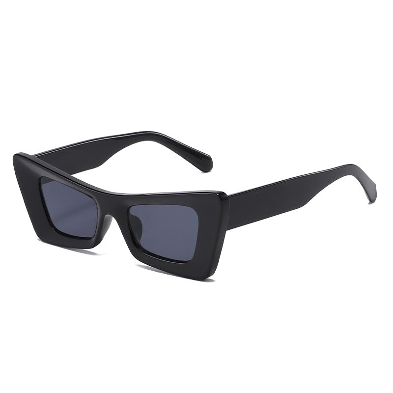 Neue unregelmäßige Katzenaugen-Sonnenbrille für Damen im gleichen Stil, All-Match-Sonnenbrille mit unverwechselbarer, unregelmäßiger, einfacher Sonnenbrille 