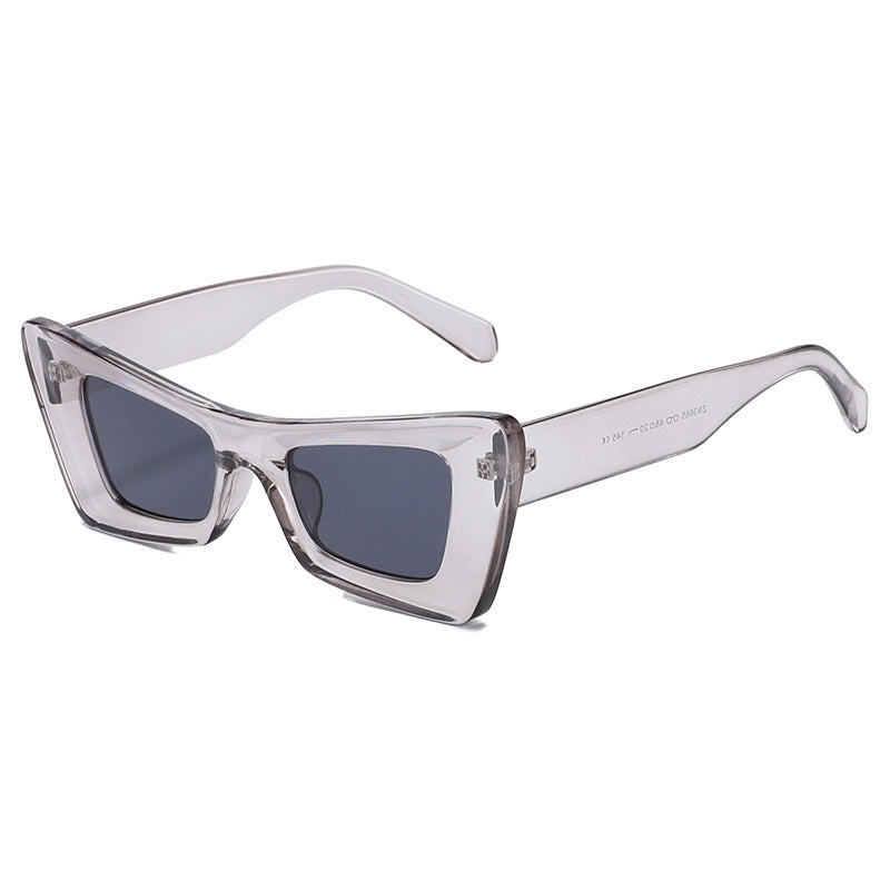Neue unregelmäßige Katzenaugen-Sonnenbrille für Damen im gleichen Stil, All-Match-Sonnenbrille mit unverwechselbarer, unregelmäßiger, einfacher Sonnenbrille 