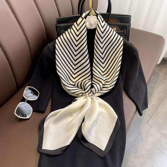 Simple Striped Multifunctional Shawl Scarf