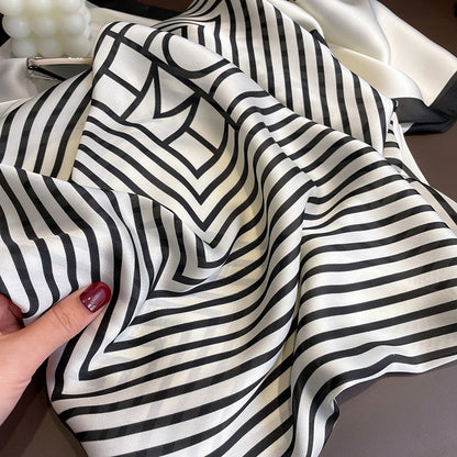Simple Striped Multifunctional Shawl Scarf