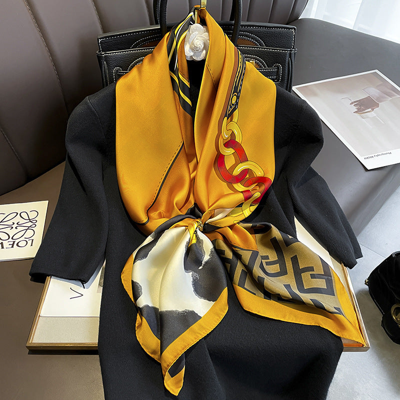 Simple Striped Multifunctional Shawl Scarf