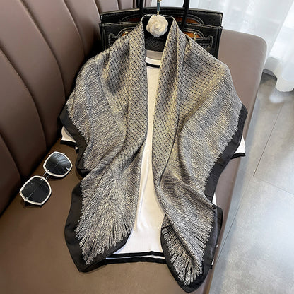 Simple Striped Multifunctional Shawl Scarf