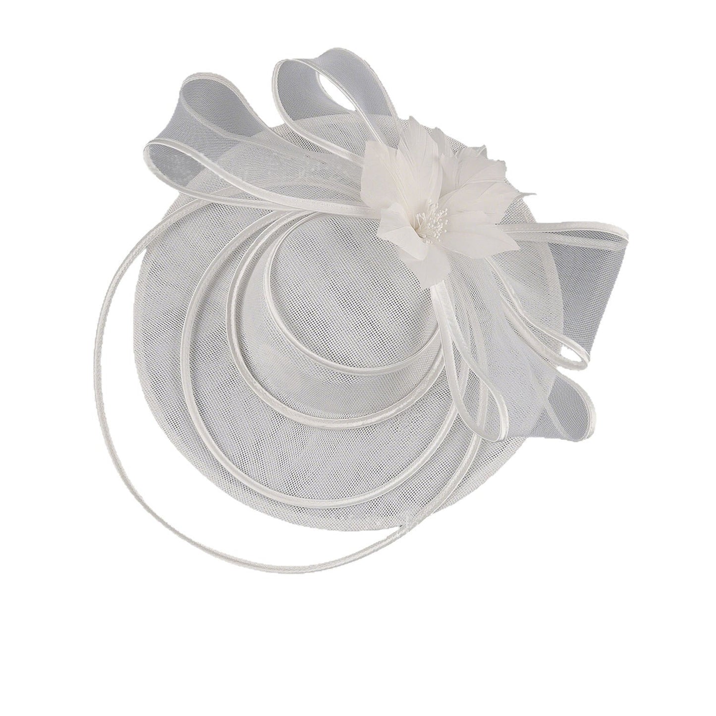 Elegant Feather Flower Fisherman Hat
