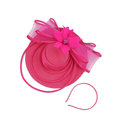 Elegant Feather Flower Fisherman Hat