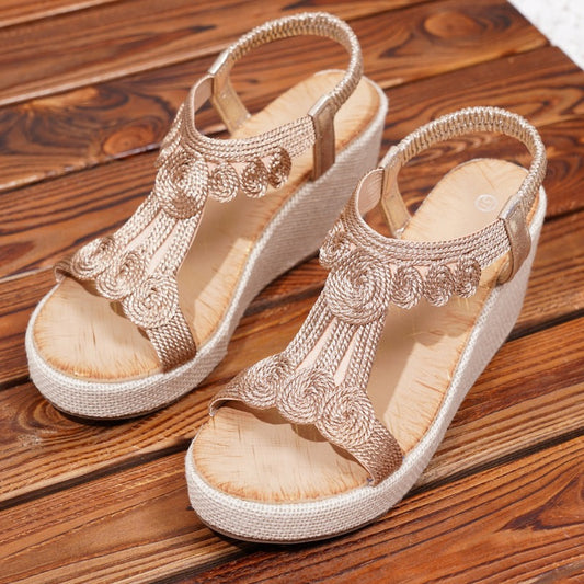 New Bohemian Platform Wedge Sandals