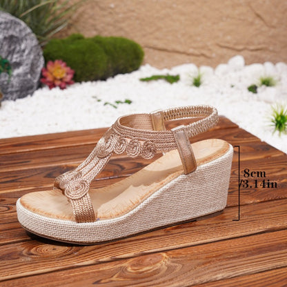 New Bohemian Platform Wedge Sandals