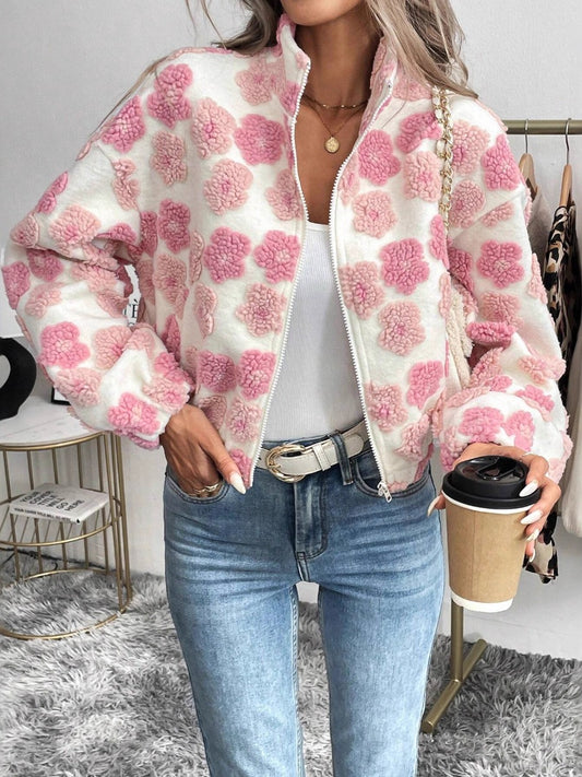 Women's New Pink Suede Jacket