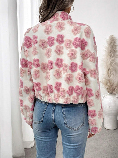 Women's New Pink Suede Jacket