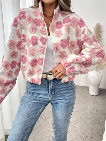 Women's New Pink Suede Jacket