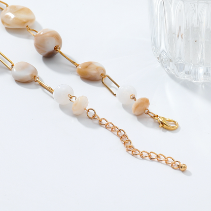 Large Flower Resin Beaded Necklace
